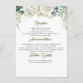 Groen en Hydrangea Bruiloft Informatie Gast Informatiekaartje (Voorkant)