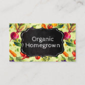 Groen en karton plantgoed visitekaartje (Voorkant)