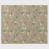 Groen en Katoen Feestdagen Inpakpapier (Vlak)