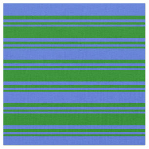 Groen en koninklijk blauw, gekleurd, gelinkt patro stof