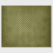 Groen en Kraft Retro Kerstmis Cadeaupapier (Vlak)