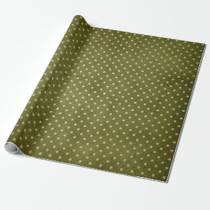 Groen en Kraft Retro Kerstmis Cadeaupapier