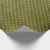 Groen en Kraft Retro Kerstmis Cadeaupapier (Hoek)