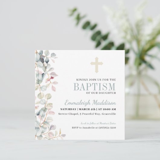 Groen en Kruis Fotodoop Kaart (Staand voorkant)