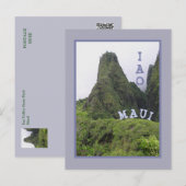 GROEN EN LUSH MAUI'S IAO VALLEY BRIEFKAART (Voorkant / Achterkant)
