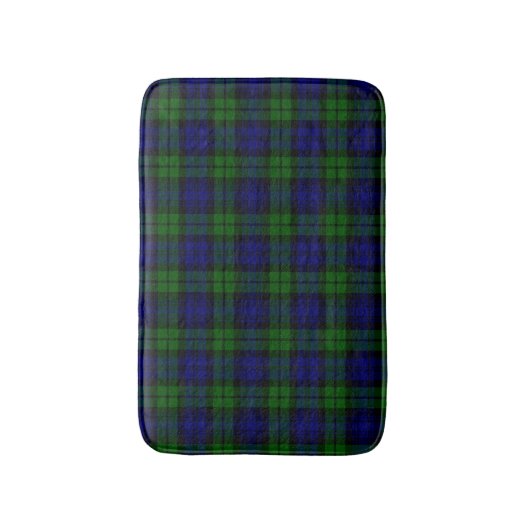 Groen en marine Tartan Badmat (Voorkant Verticaal)
