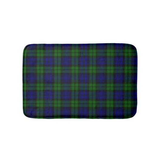 Groen en marine Tartan Badmat (Voorkant)