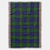 Groen en marine Tartan Deken (Voorkant Verticaal)