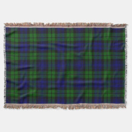 Groen en marine Tartan Deken