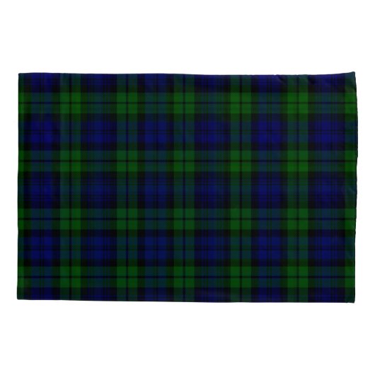Groen en marine Tartan Kussensloop (Achterkant)