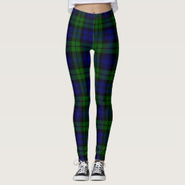 Groen en marine Tartan Leggings