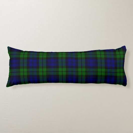 Groen en marine Tartan Lichaamskussen (Voorkant)