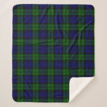 Groen en marine Tartan