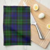Groen en marine Tartan Theedoek (Quarter Fold)