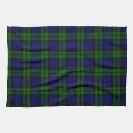 Groen en marine Tartan Theedoek (Horizontaal)