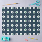 Groen en Marineblauw Scheepvaart Serie Design 15 Tissuepapier (Craft)