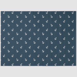 Groen en Marineblauw Scheepvaart Serie Design 16 Tissuepapier