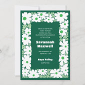 Groen en Mint Groovy Blooms Boho Bachelorette Kaart (Voorkant)