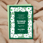 Groen en Mint Groovy Blooms Boho Bachelorette Kaart