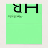 Groen en modern wit, vers visitekaartje (Buitenkant ongevouwen)