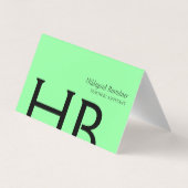 Groen en modern wit, vers visitekaartje (Achterkant)