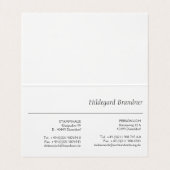 Groen en modern wit, vers visitekaartje (Binnenkant ongevouwen)