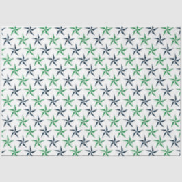 Groen en Navy Nautical Series Design 6 Tissuepapier