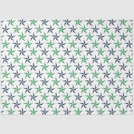 Groen en Navy Nautical Series Design 6 Tissuepapier (Voorkant)