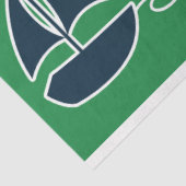 Groen en Navy Nautical Series Design 8 Tissuepapier (Detail)