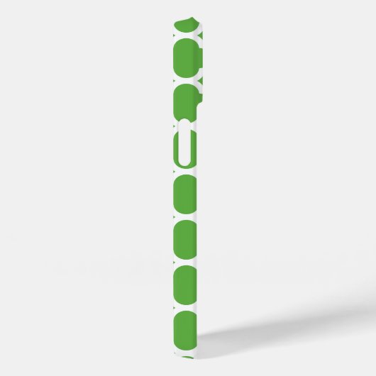 Groen en Navy Quatrefoil Custom Monogram Case-Mate iPhone Case (Achterkant / Rechts)