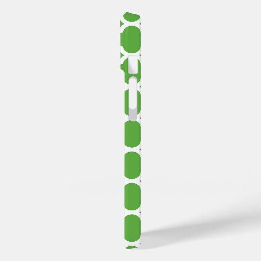 Groen en Navy Quatrefoil Custom Monogram Case-Mate iPhone Case (Achterkant / Links)