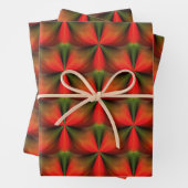 Groen en Oranje Abstract patroon Inpakpapier Vel (In situ)