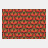 Groen en Oranje Abstract patroon Inpakpapier Vel (Voorkant)