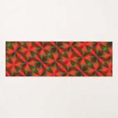 Groen en Oranje Abstract patroon Yogamat (Voorkant (horizontaal))