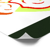 Groen en Oranje Bouquet en Butterflies Square Poster (Hoek)