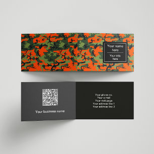 Groen en Oranje Camo, Camouflage, Militair, Leger Visitekaartje