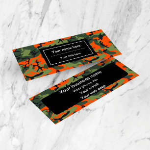 Groen en oranje camouflage, Camouflage, Militair,  Mini Visitekaartje