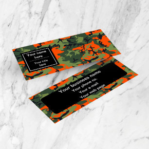 Groen en oranje camouflage, Camouflage, Militair,  Mini Visitekaartje