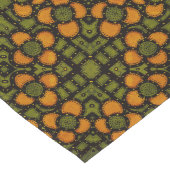 Groen en Oranje Floral Patroon Lange Tafelloper (Hoek)