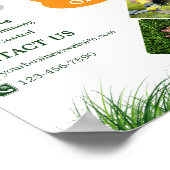 Groen en Oranje Gazonverzorging  Poster (Hoek)