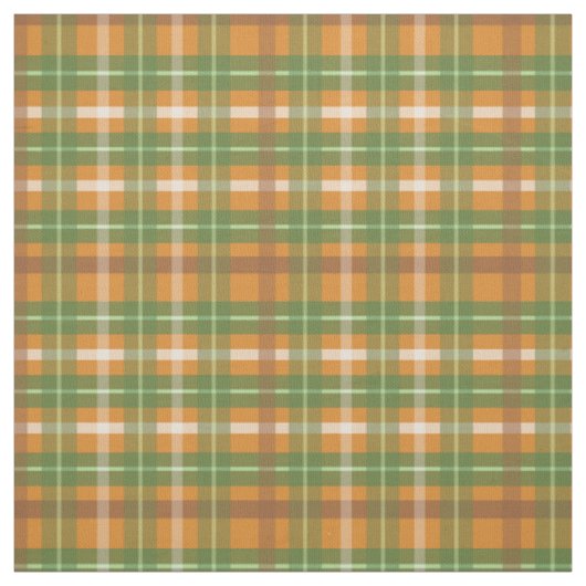 Groen en oranje herfstruit stof (Swatch)