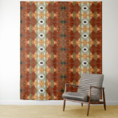 Groen en oranje kat 11 wandkleed (In situ)