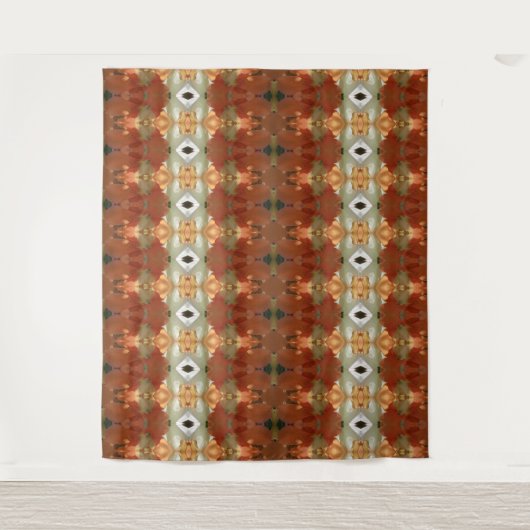 Groen en oranje kat 11 wandkleed (Voorkant)