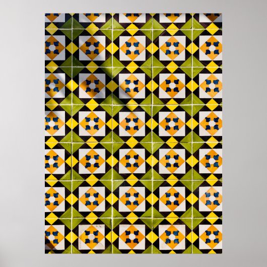 Groen en oranje kledingstuk poster (Voorkant)