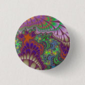 Groen en Oranje Smelt Ronde Button 3,2 Cm (Voorkant)