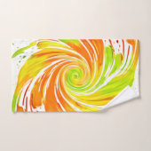Groen en Oranje spiraalontwerp Bad Handdoek (Handdoek)