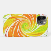 Groen en Oranje spiraalontwerp Case-Mate iPhone Case (Achterkant (horizontaal))