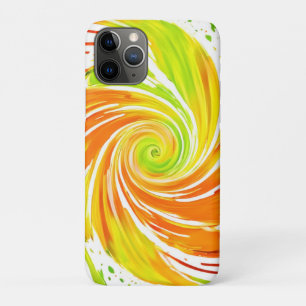 Groen en Oranje spiraalontwerp Case-Mate iPhone Case