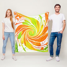 Groen en Oranje spiraalontwerp