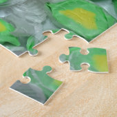 Groen en oranje taffig snoep legpuzzel (Zijkant)